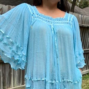 MEXICANA | Dresses | Mexican Gauze Angelita Dress Os New | Poshmark